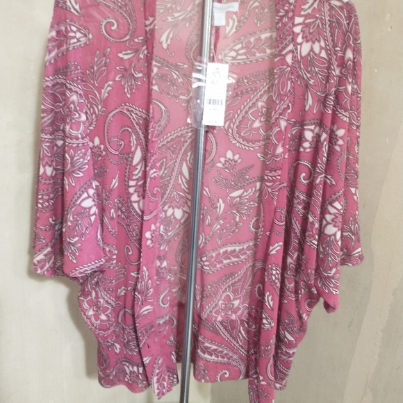 Pink Paisley Sheer Cardigan - Picture 4 of 6